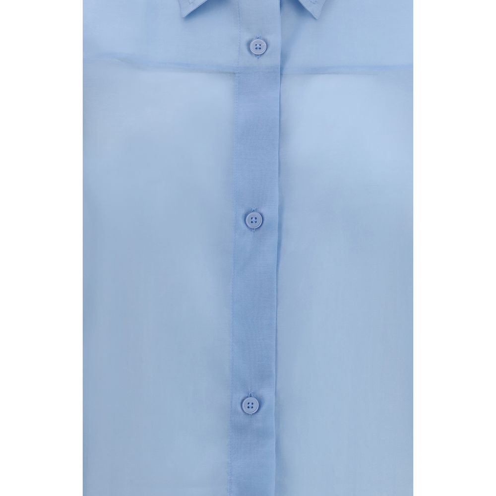 La chemise habillée la plus récente en laine bleue Oves Aries