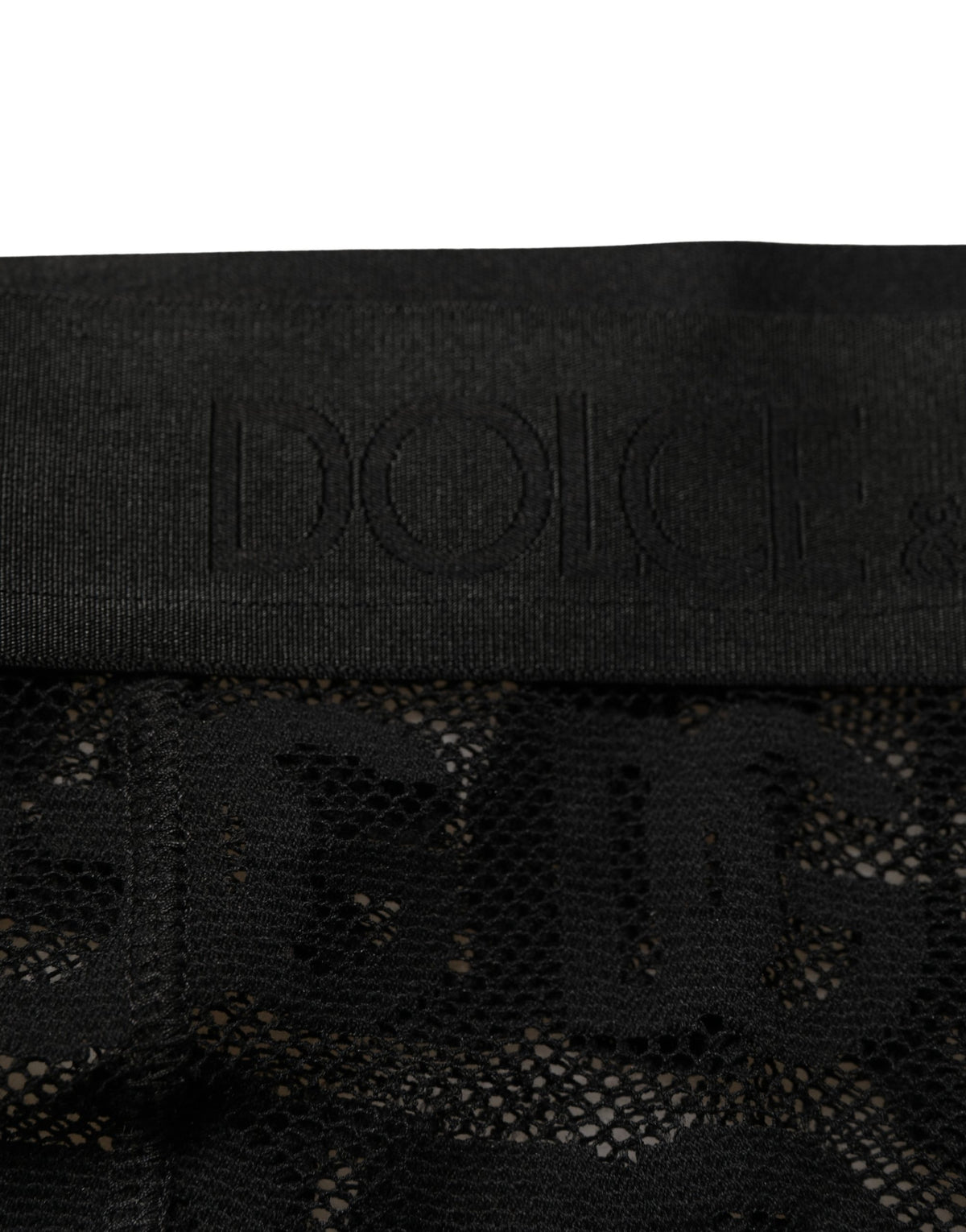 Dolce & Gabbana Black All Over Logo Print Sheer Pantyhose Underwear
