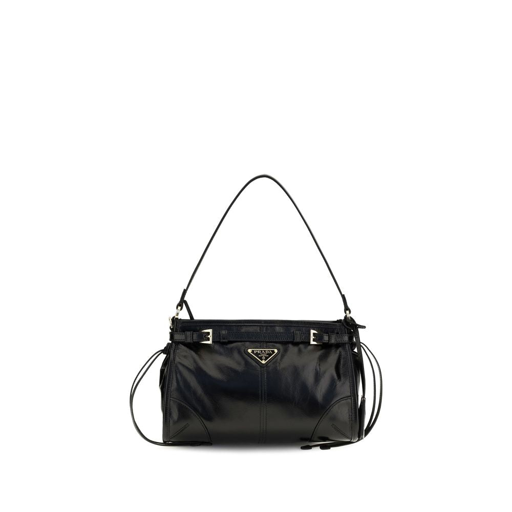 Sac à main Prada Bos Taurus en cuir de veau noir