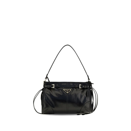 Sac à main Prada Bos Taurus en cuir de veau noir