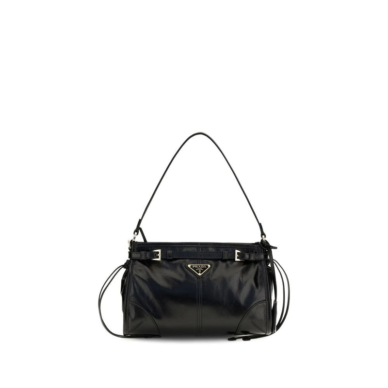 Sac à main Prada Bos Taurus en cuir de veau noir
