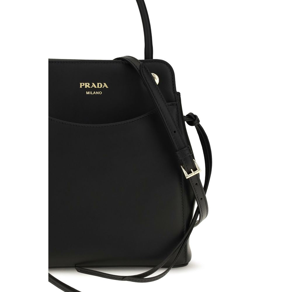 Sac bandoulière Prada Bos Taurus en cuir de veau noir