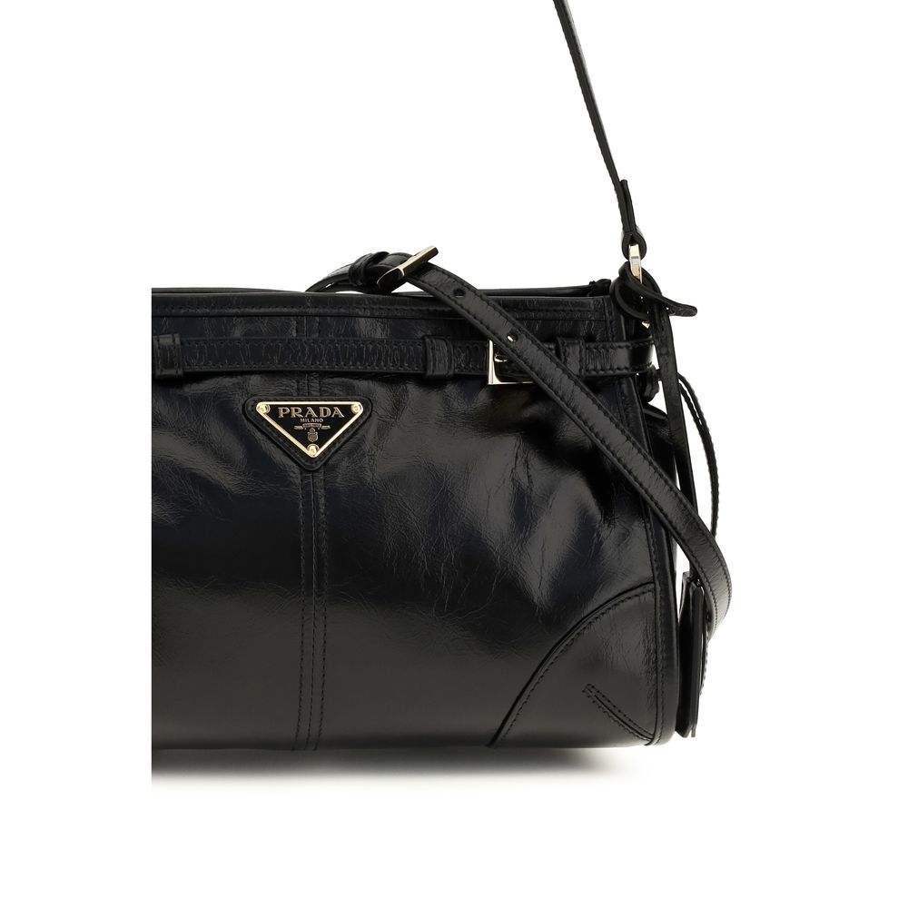 Sac à main Prada Bos Taurus en cuir de veau noir