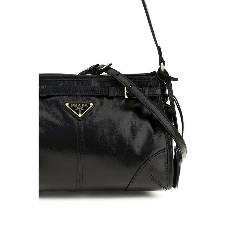 Sac à main Prada Bos Taurus en cuir de veau noir