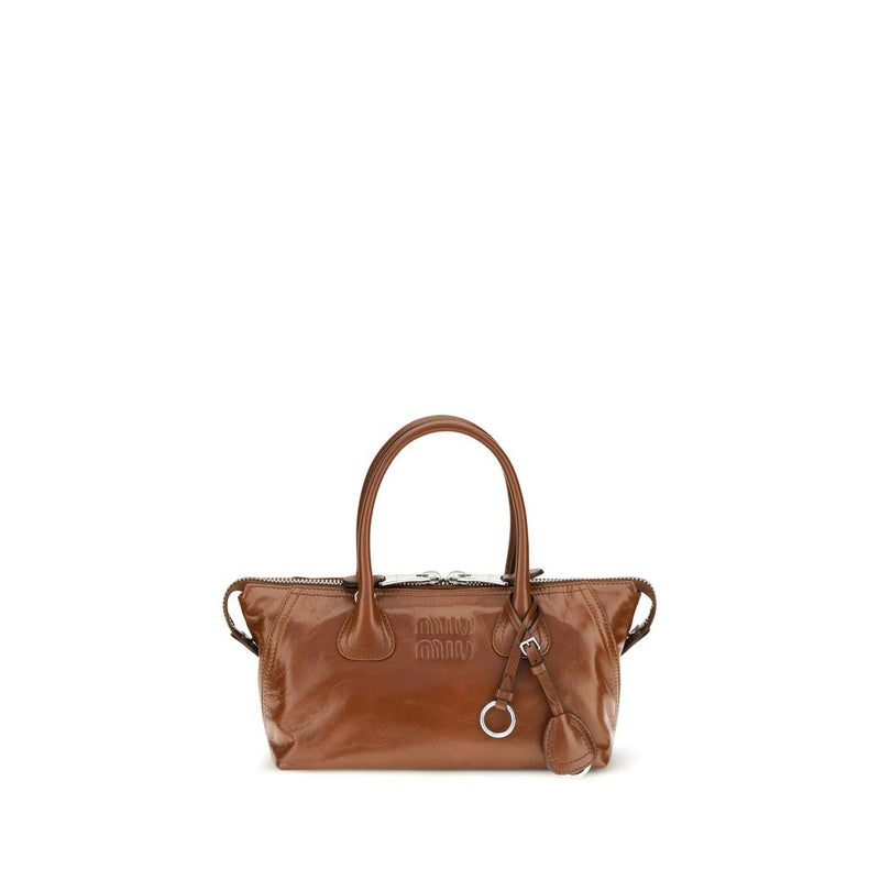 Sac à main Miu Miu en cuir de veau marron