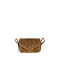 Saint Laurent Brown Suede Leather Shoulder Bag
