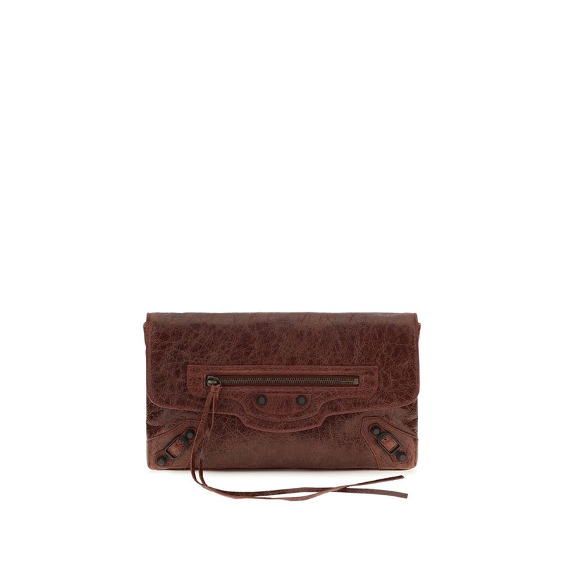 Pochette Balenciaga Bordeaux en cuir d'agneau Ovis Aries Aries