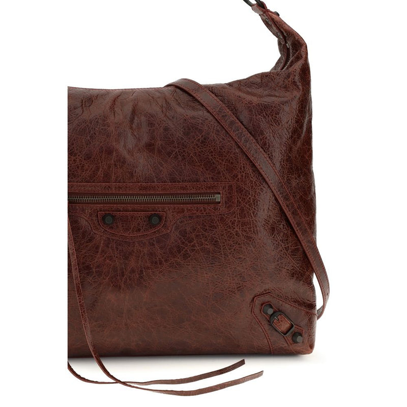 Sac bandoulière Balenciaga en agneau Bordeaux (Ovis Aries Aries)