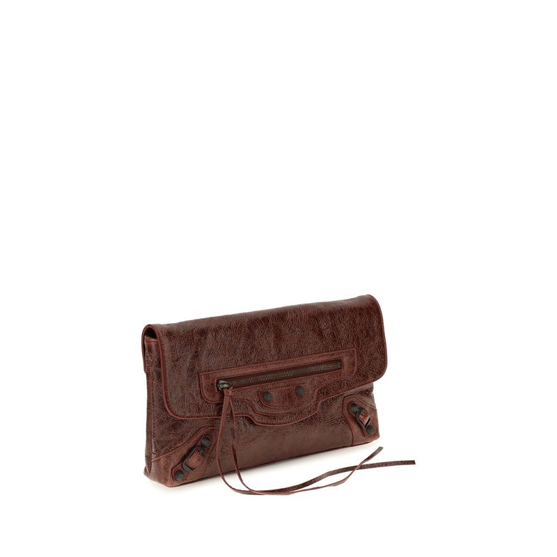 Pochette Balenciaga Bordeaux en cuir d'agneau Ovis Aries Aries