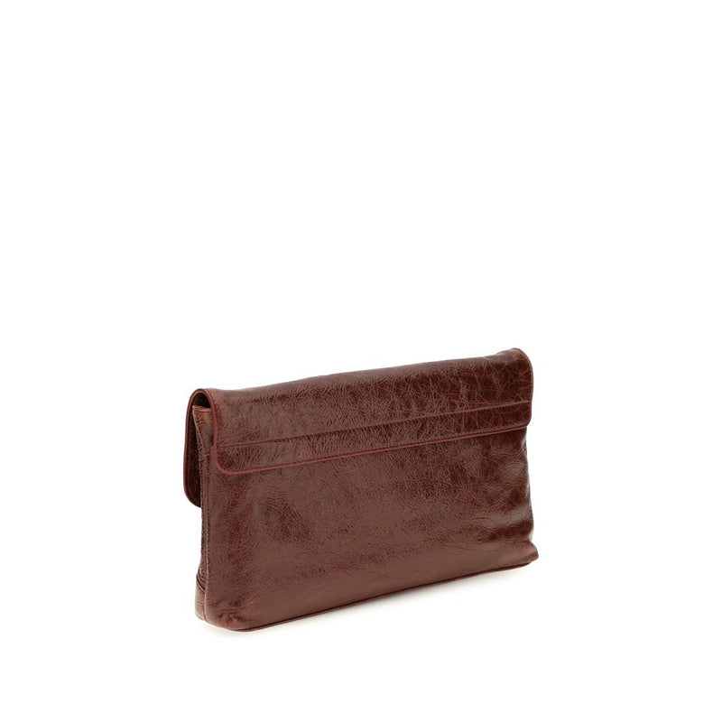 Pochette Balenciaga Bordeaux en cuir d'agneau Ovis Aries Aries