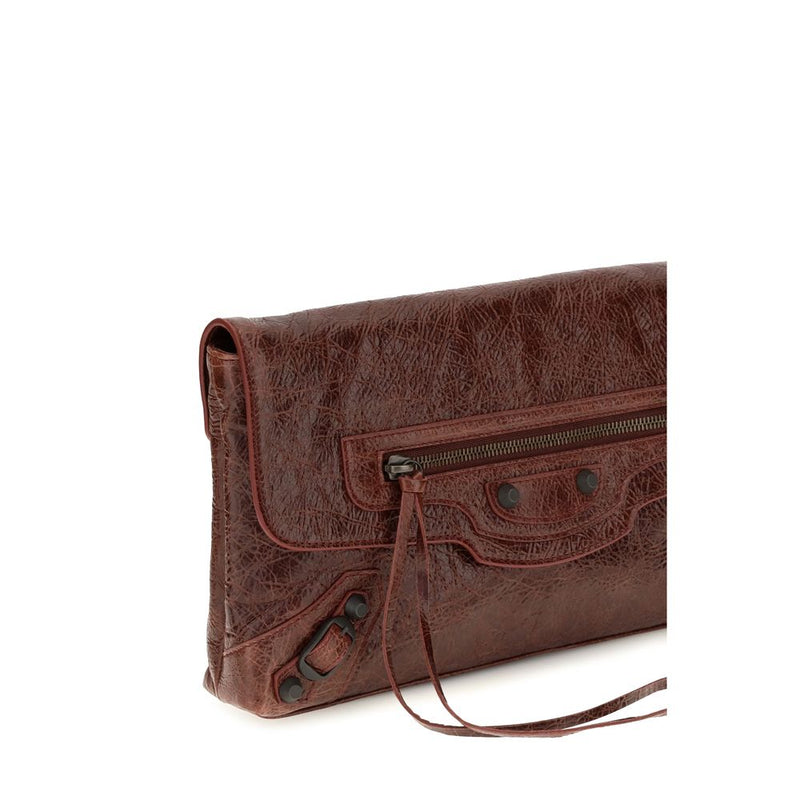 Pochette Balenciaga Bordeaux en cuir d'agneau Ovis Aries Aries