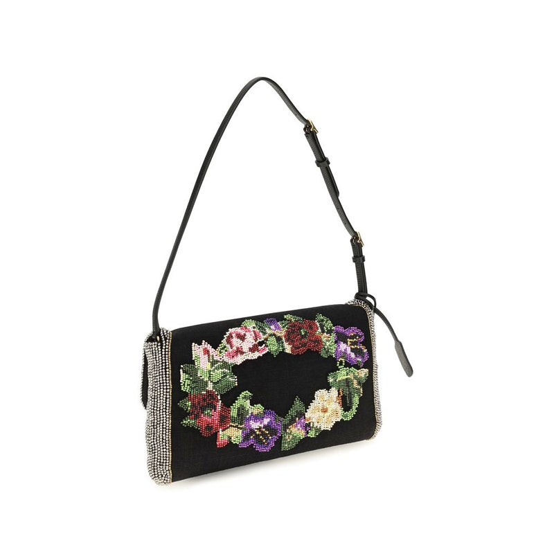 Sac bandoulière Valentino Garavani en satin noir