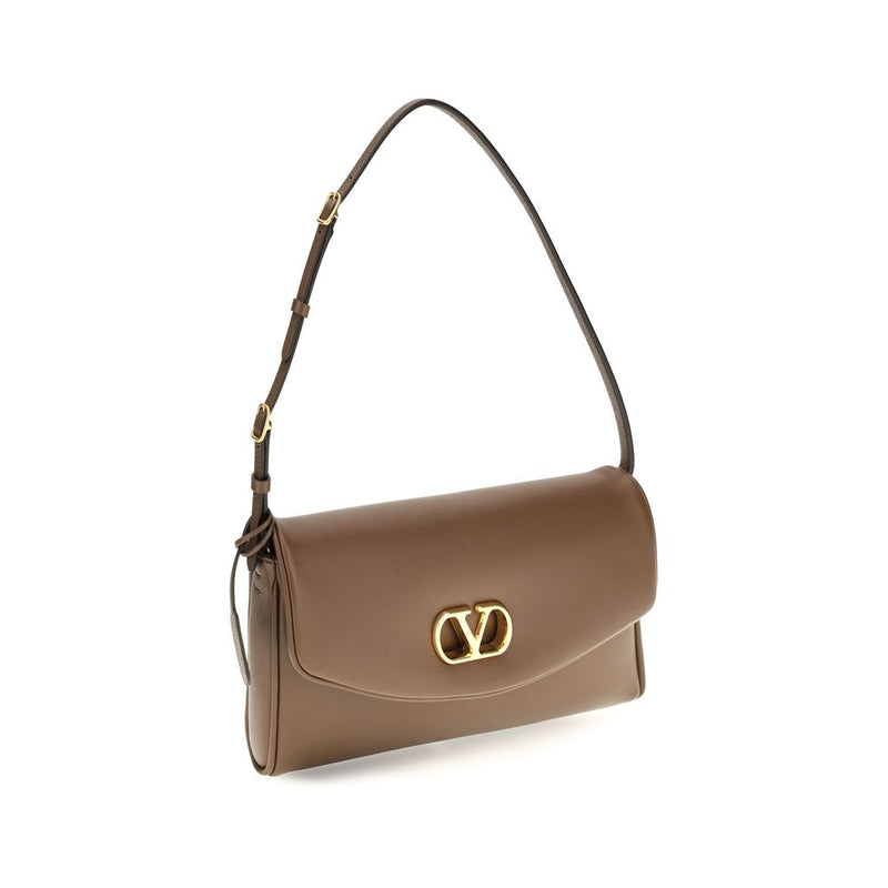 Sac bandoulière Valentino Garavani Bos Taurus en cuir de veau marron