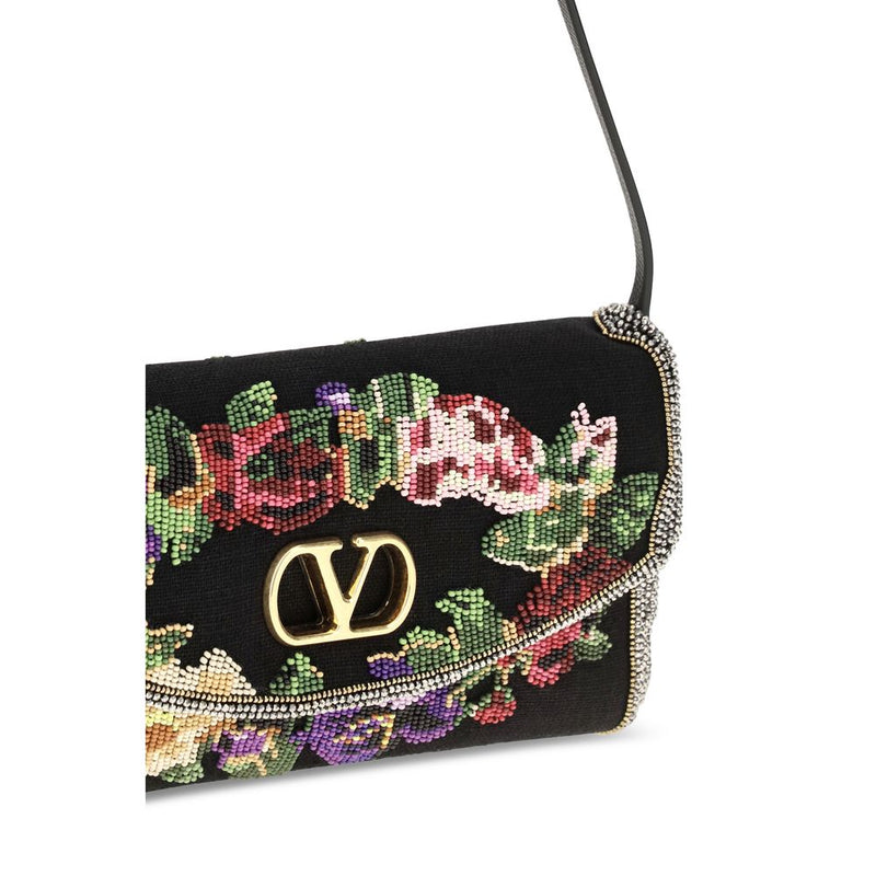Sac bandoulière Valentino Garavani en satin noir