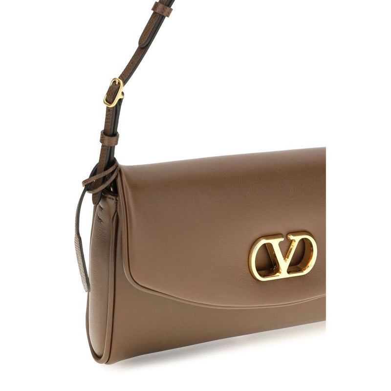 Sac bandoulière Valentino Garavani Bos Taurus en cuir de veau marron
