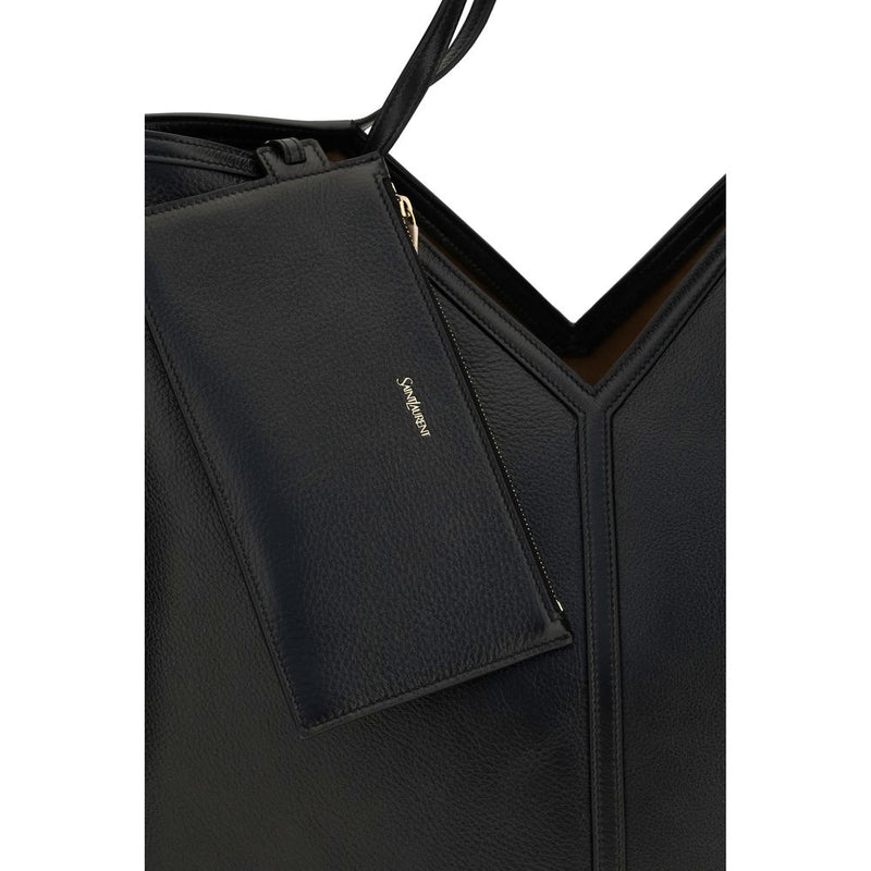 Sac bandoulière Saint Laurent Bos Taurus en cuir de veau noir