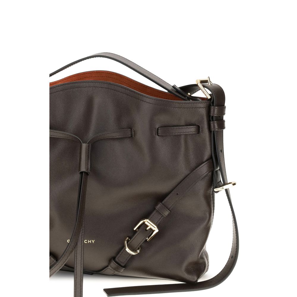 Sac seau Givenchy en cuir de veau marron Bos Taurus