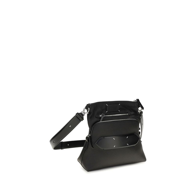 Sac porté épaule Maison Margiela en agneau noir Ovis Aries Aries