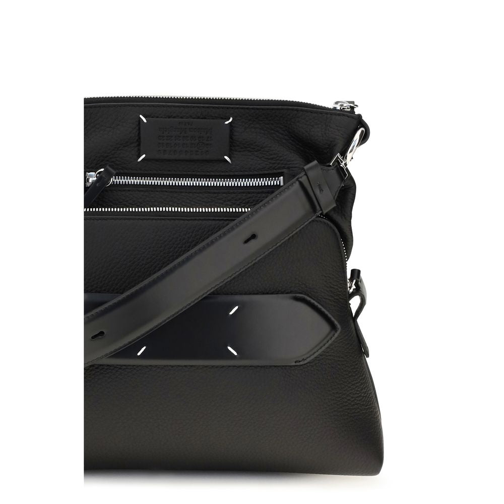 Sac porté épaule Maison Margiela en agneau noir Ovis Aries Aries