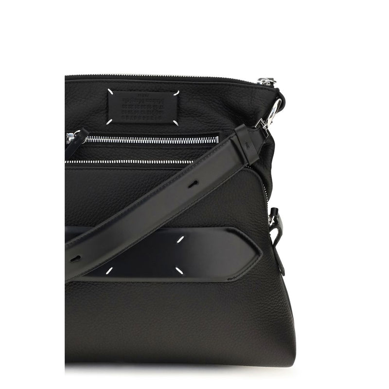 Sac porté épaule Maison Margiela en agneau noir Ovis Aries Aries