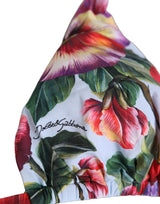 Haut de bikini de plage triangle floral multicolore Dolce & Gabbana