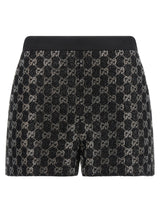 Shorts Bermuda Gucci Noirs en Viscose