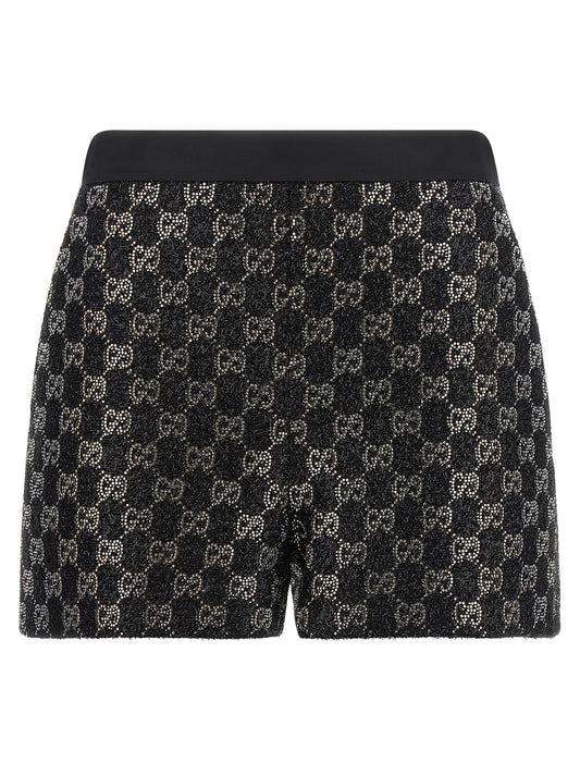 Shorts Bermuda Gucci Noirs en Viscose