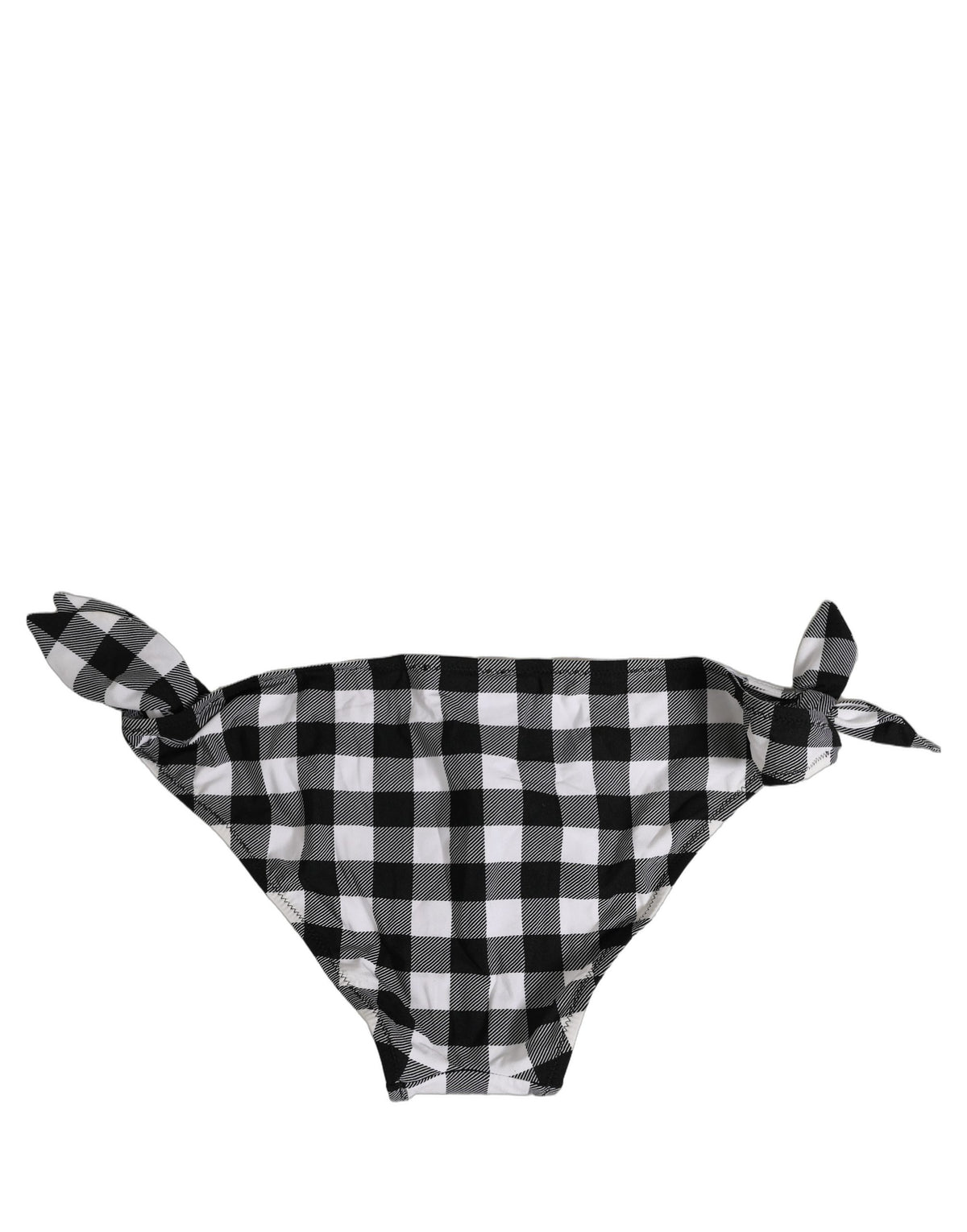 Bas de bikini Dolce & Gabbana à carreaux noirs et blancs