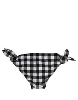 Bas de bikini Dolce & Gabbana à carreaux noirs et blancs