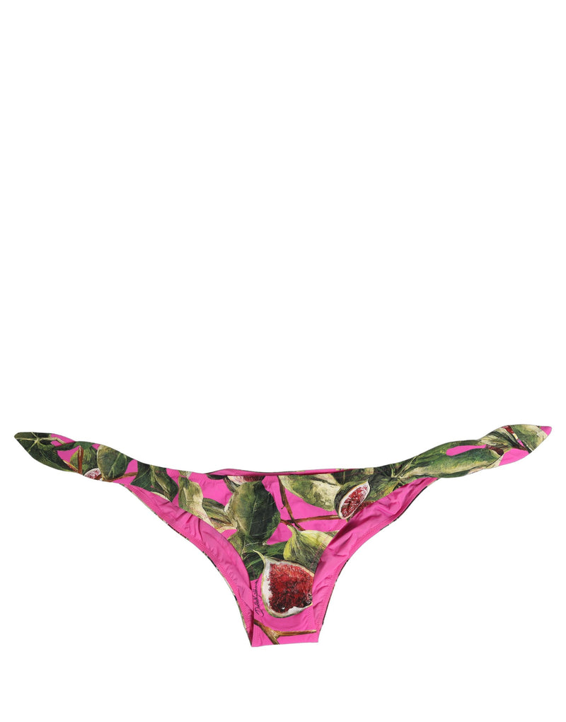 Bas de bikini Dolce & Gabbana Fuchsia Imprimé Figue