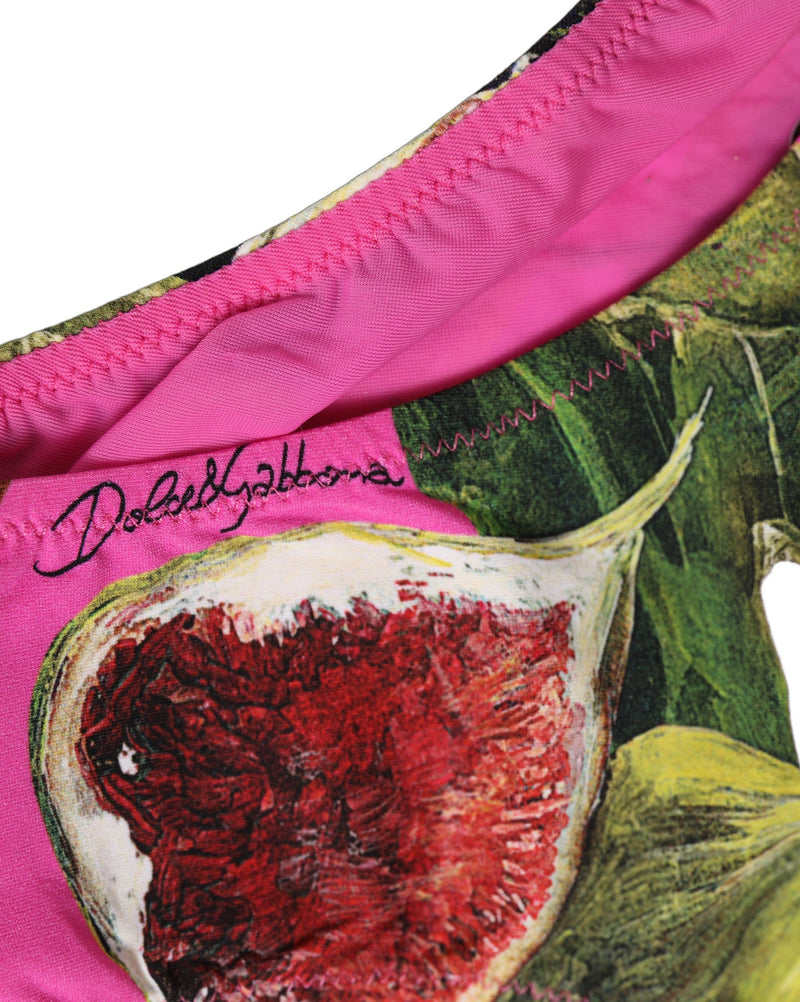 Bas de bikini Dolce & Gabbana Fuchsia Imprimé Figue