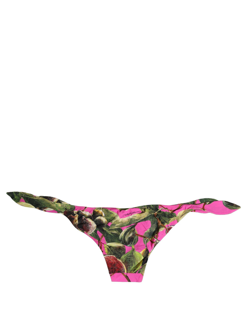 Bas de bikini Dolce & Gabbana Fuchsia Imprimé Figue