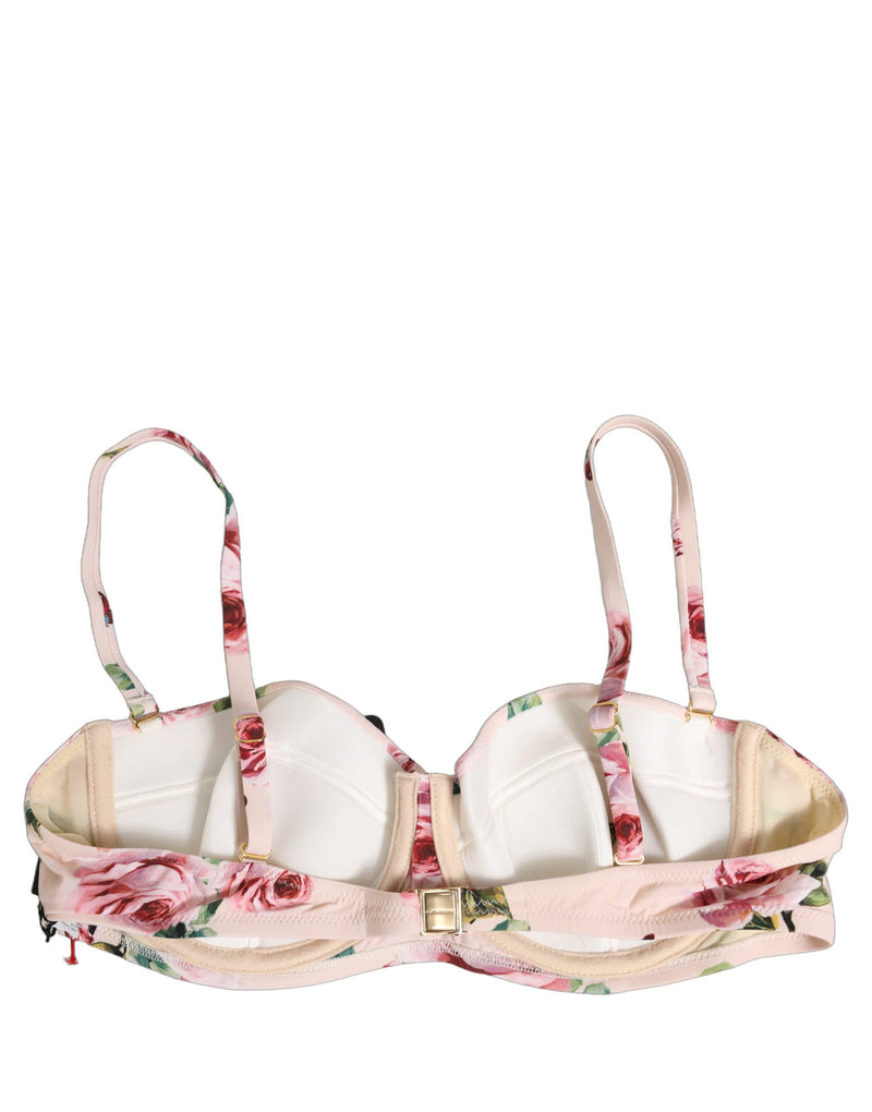 Haut de bikini armatures Dolce & Gabbana imprimé floral rose