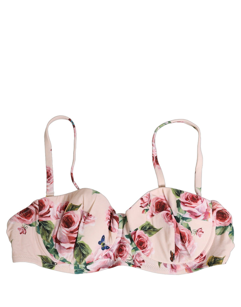 Haut de bikini armatures Dolce & Gabbana imprimé floral rose