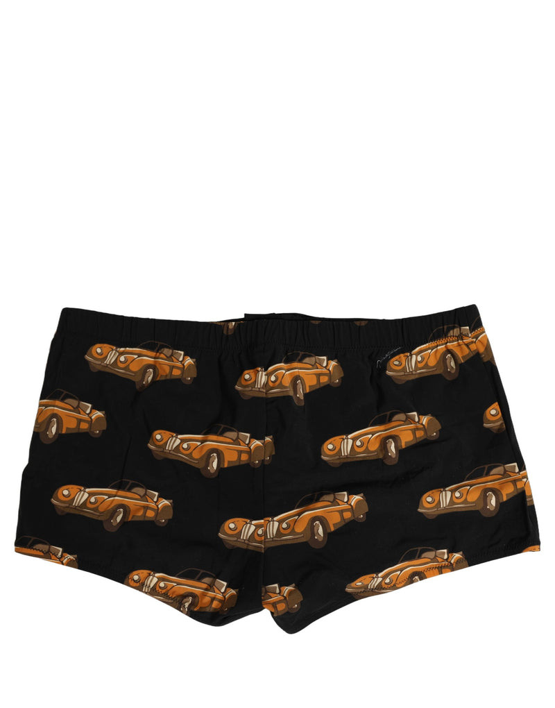 Dolce & Gabbana Maillot de bain short imprimé voiture noir