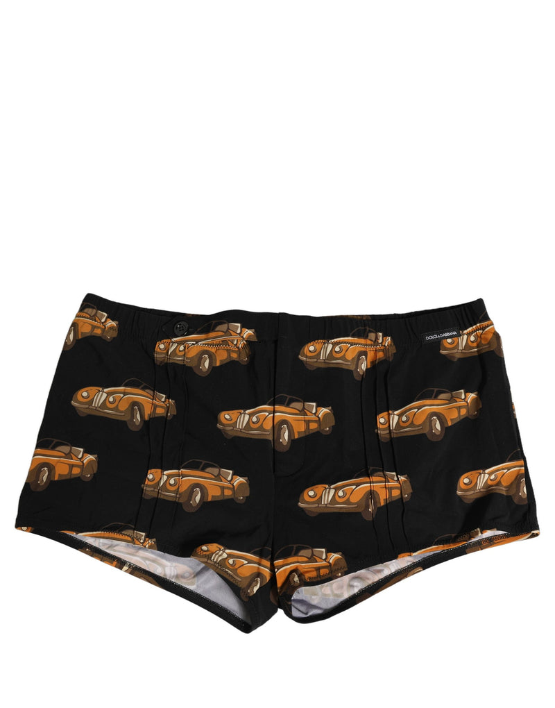 Dolce & Gabbana Maillot de bain short imprimé voiture noir