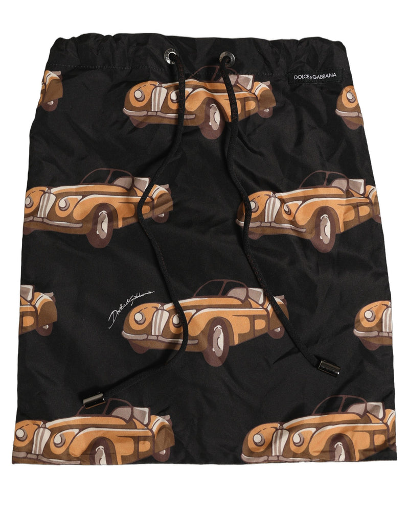 Dolce & Gabbana Maillot de bain short imprimé voiture noir
