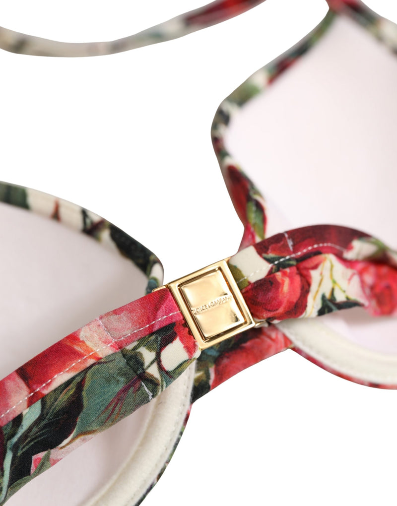 Haut de bikini Dolce & Gabbana imprimé floral multicolore