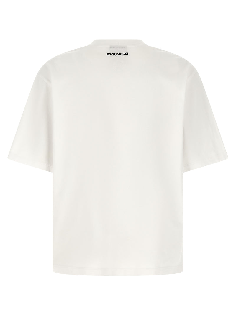 T-shirt en coton blanc Dsquared²