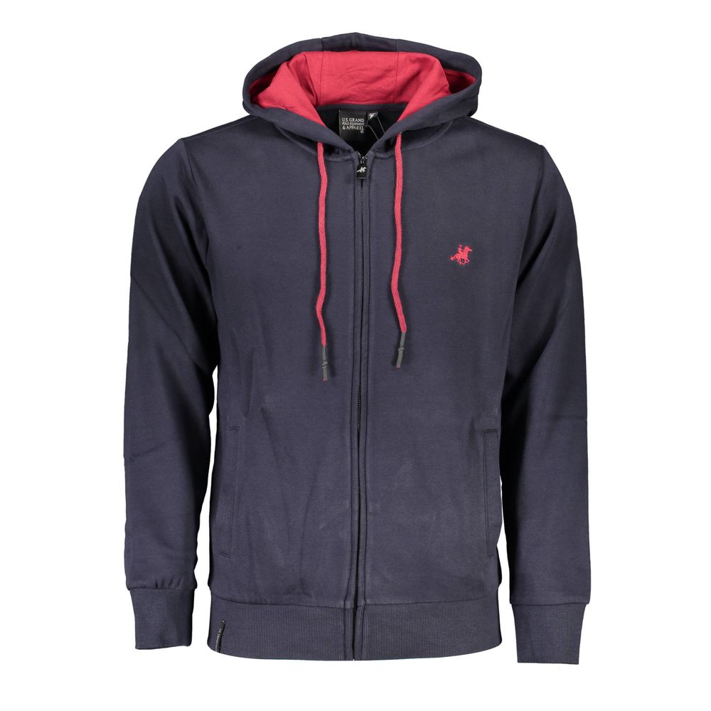 Sweat-shirt en coton bleu U.S. Grand Polo pour homme
