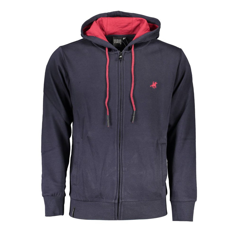 Sweat-shirt en coton bleu U.S. Grand Polo pour homme