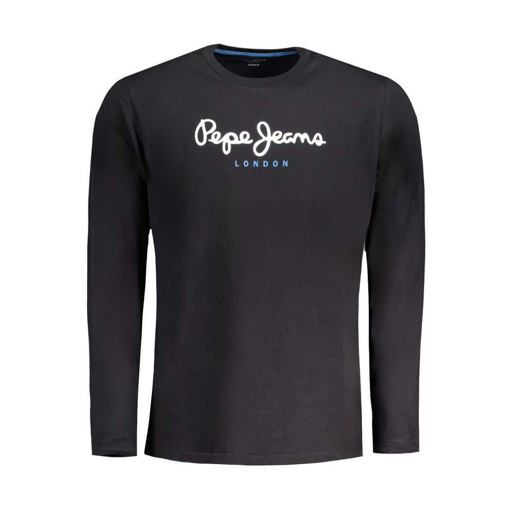 T-shirt homme en coton noir Pepe Jeans