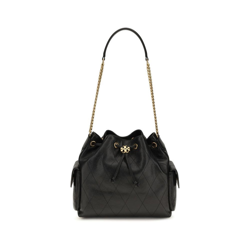 Sac à bandoulière en cuir de veau noir Bos Taurus Tory Burch