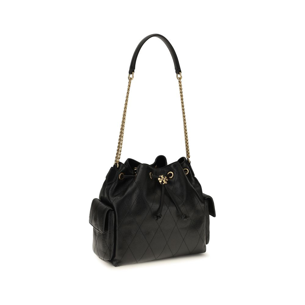 Sac à bandoulière en cuir de veau noir Bos Taurus Tory Burch