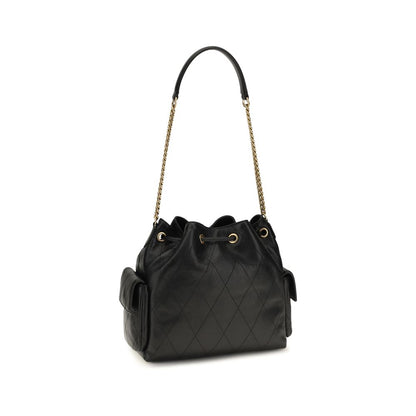 Tory Burch Black Calf Leather Bos Taurus Shoulder Bag