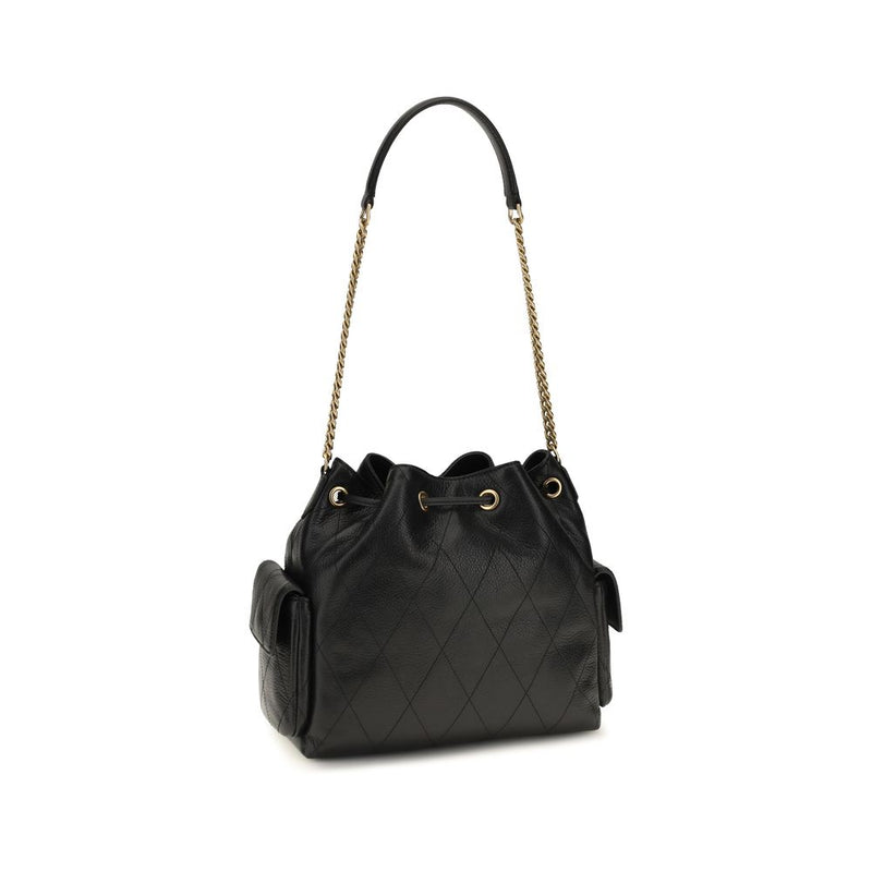 Sac à bandoulière en cuir de veau noir Bos Taurus Tory Burch