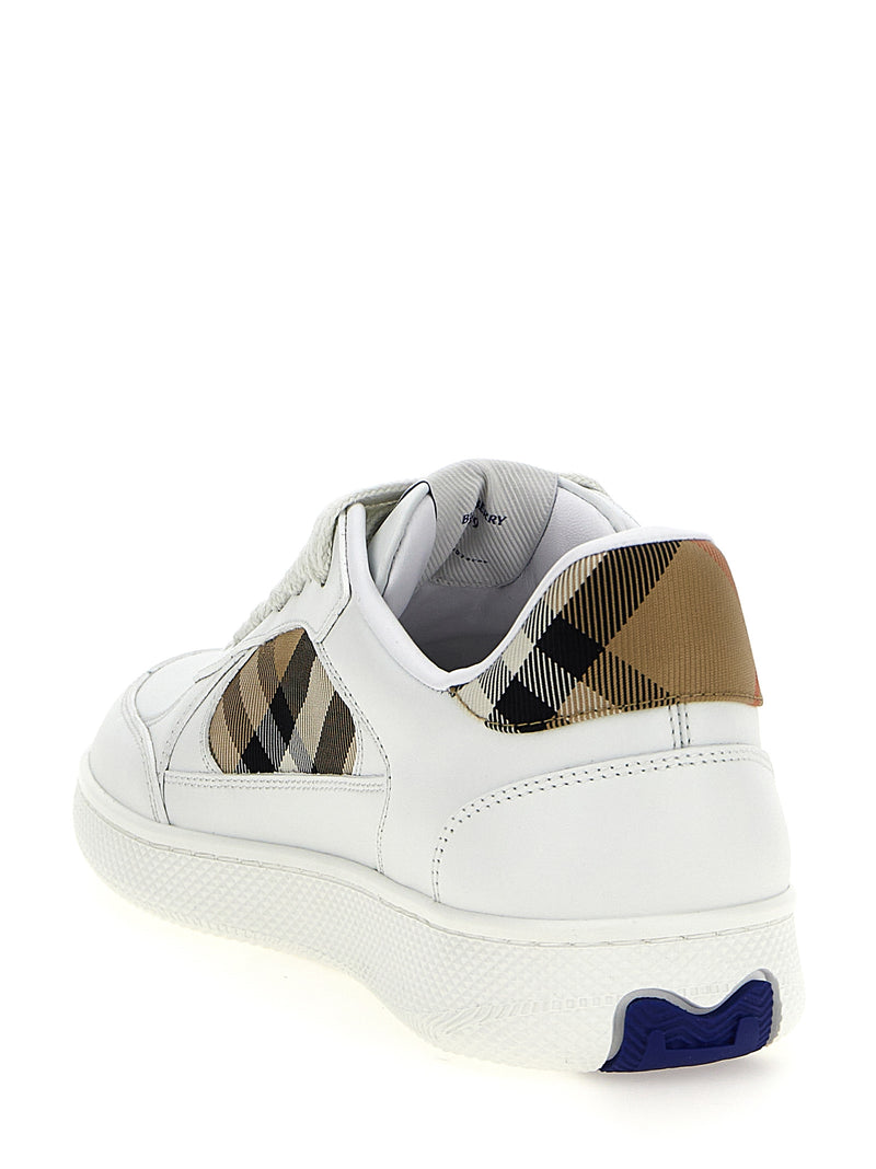 Baskets basses en cuir beige Burberry