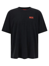 T-shirt en coton noir Diesel