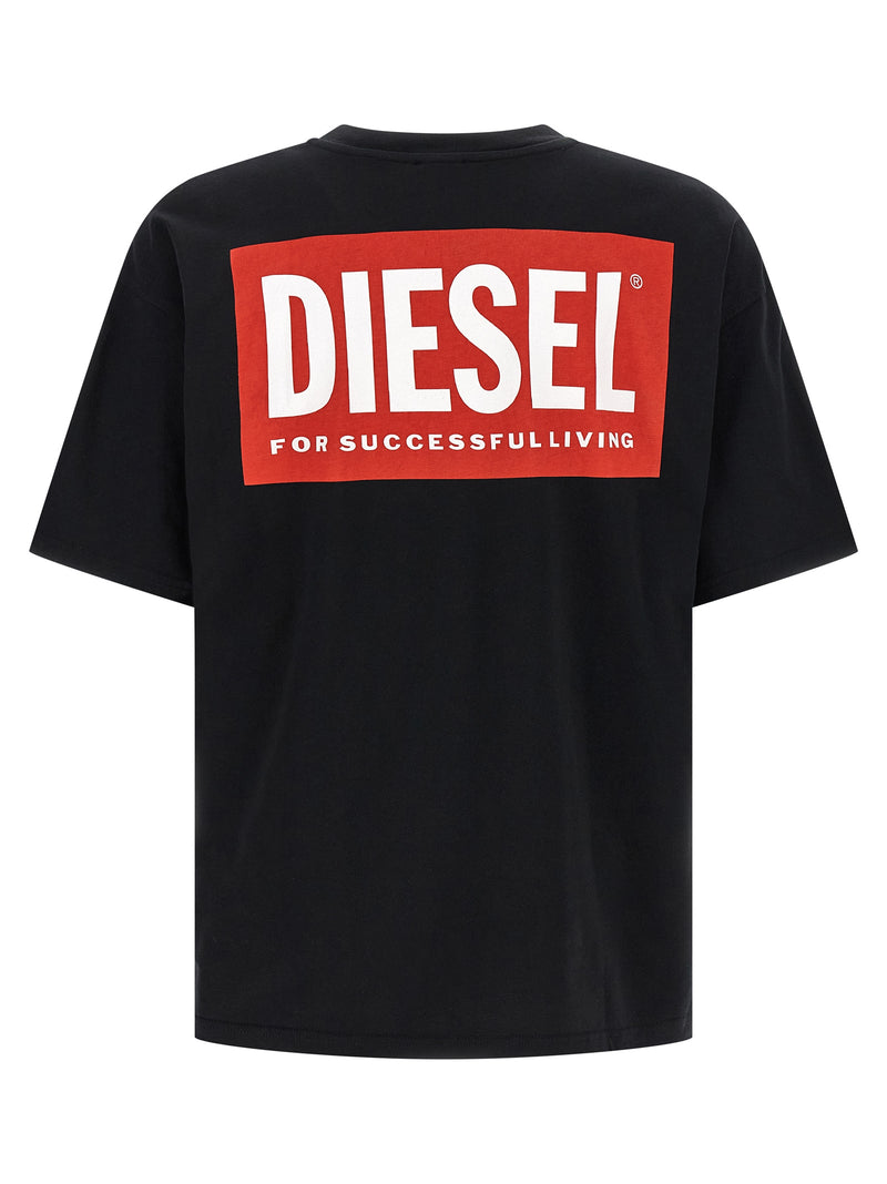 T-shirt en coton noir Diesel