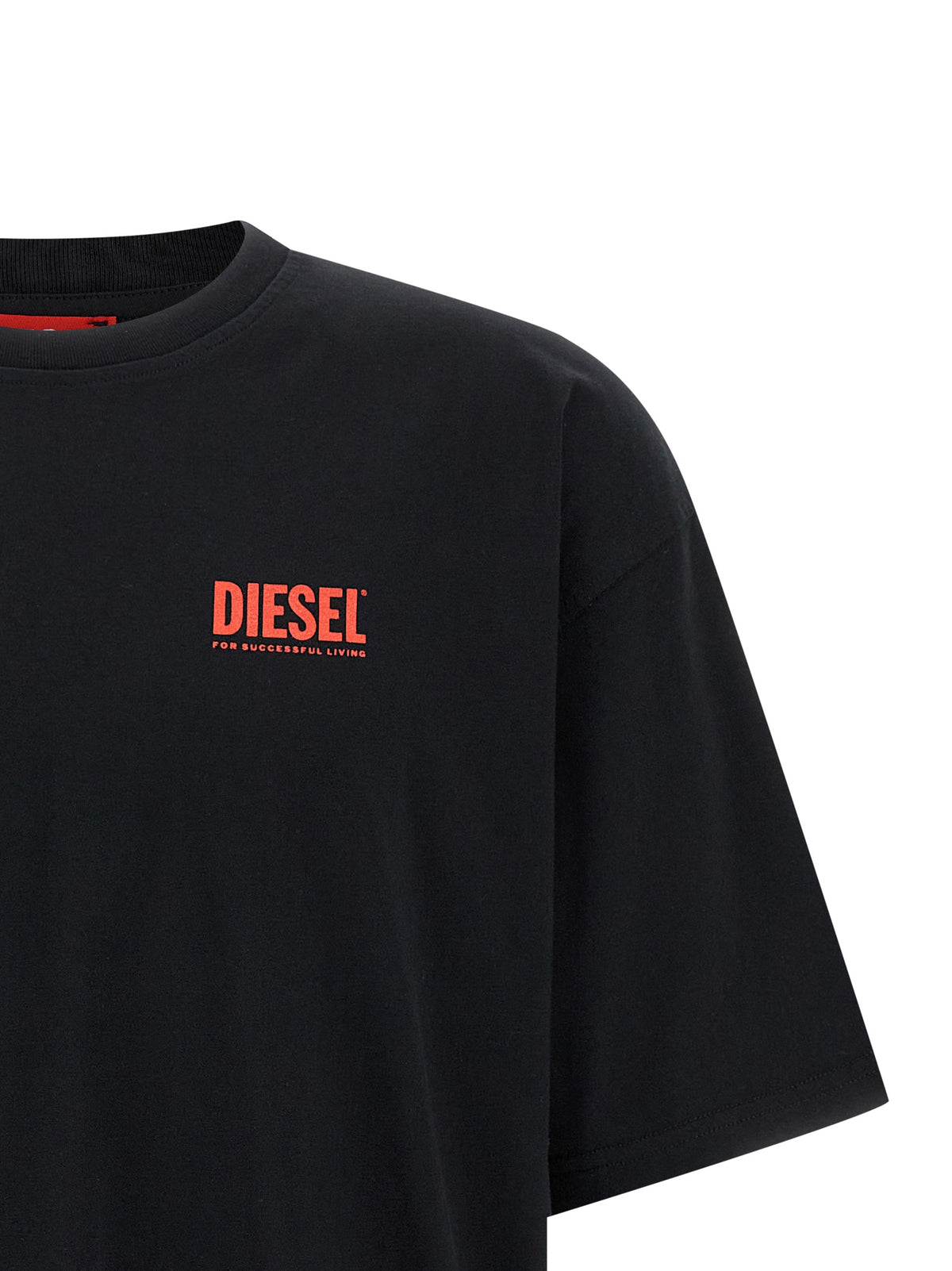 T-shirt en coton noir Diesel
